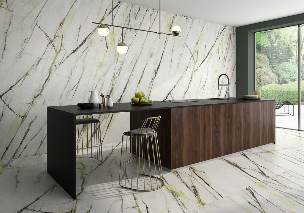 [MAT-ARKLAM-CALACATTA-GREEN-HOND-1200-X-3000-6MM] Porcelaine — Calacatta Green Hond 1200 x 3000 - 6mm