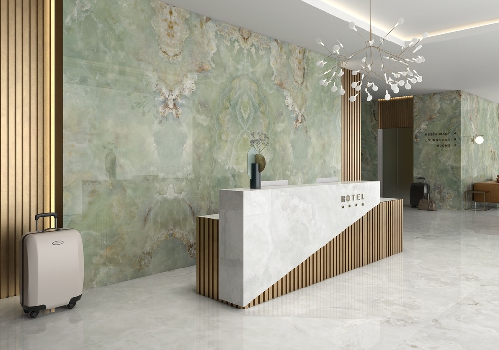 [MAT-ARKLAM-ONIX-JADE-POLISHED-1200-X-3000-6MM] Porcelaine — Onix Jade Polished 1200 x 3000 - 6mm