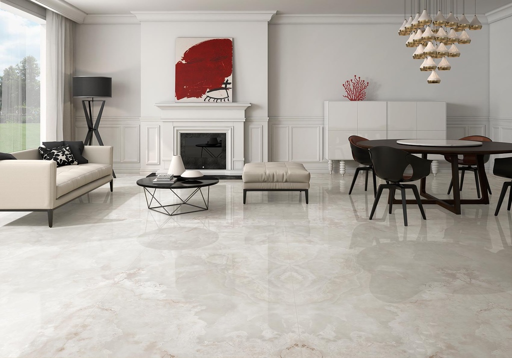 [MAT-ARKLAM-ONIX-PEARL-POLISHED-1200-X-3000-6MM] Porcelaine — Onix Pearl Polished 1200 x 3000 - 6mm