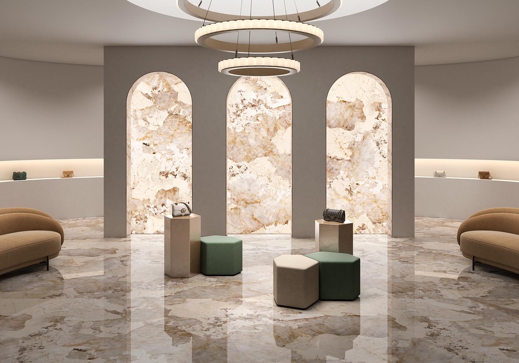 [MAT-ARKLAM-PATAGONIA-GOLD-POLISHED-BL-1200-X-3000-6MM] Porcelaine — Patagonia Gold Polished BL 1200 x 3000 - 6mm