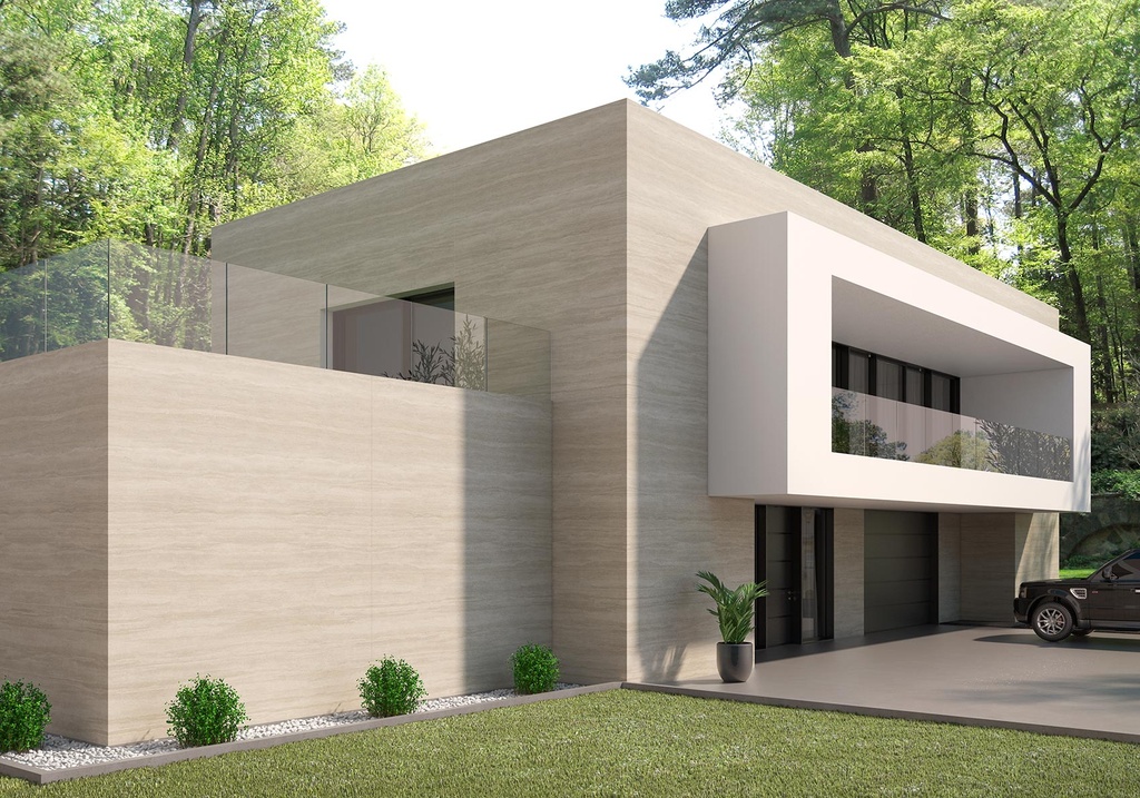 [MAT-ARKLAM-TRAVERTINE-NAVONA-HOND-1200-X-3000-6MM] Porcelaine — Travertine Navona Hond 1200 x 3000 - 6mm
